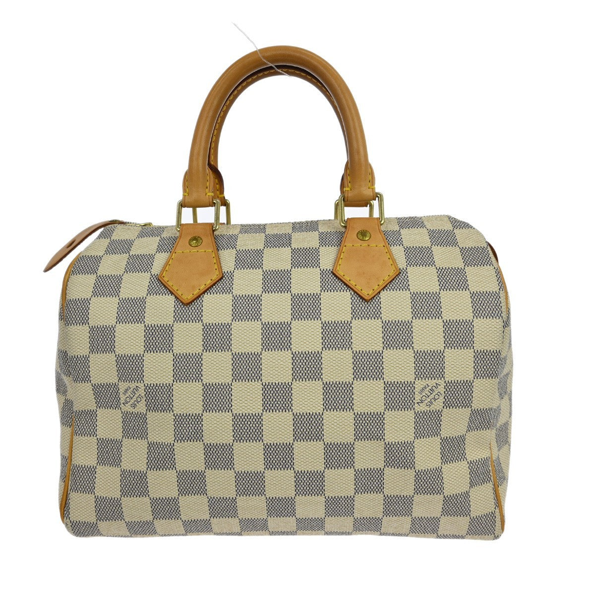 Louis Vuitton Speedy Handbag Damier White Canvas Handbag (Pre-Owned)