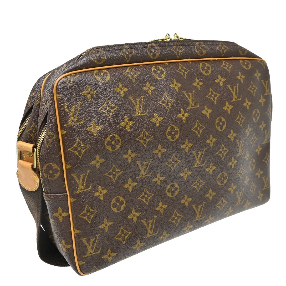 Louis Vuitton Reporter Bag Monogram Canvas Brown Canvas Shoulder Bag Bag (Pre-Owned)