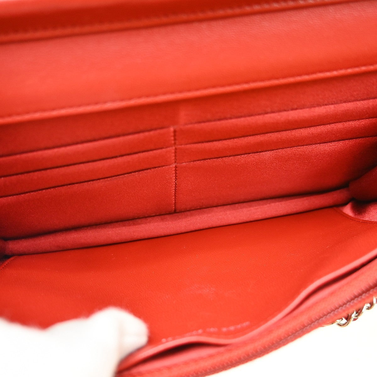Chanel Wallet On Chain Camellia Lambskin Red Leather Clutche & Pouche Bag (Pre-Owned)