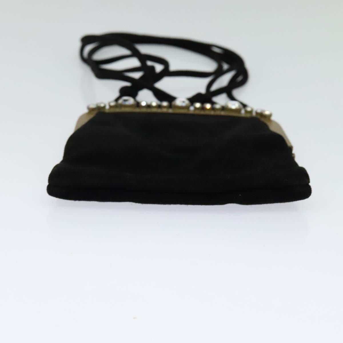 Miu Miu Kisslock Clutch Suede Black Suede Clutche & Pouche Bag (Pre-Owned)