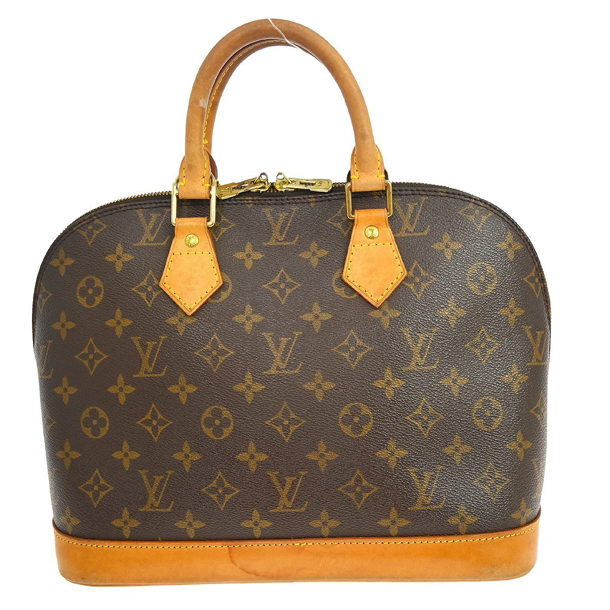 Louis Vuitton Alma Handbag Monogram Canvas Brown Canvas Handbag (Pre-Owned)