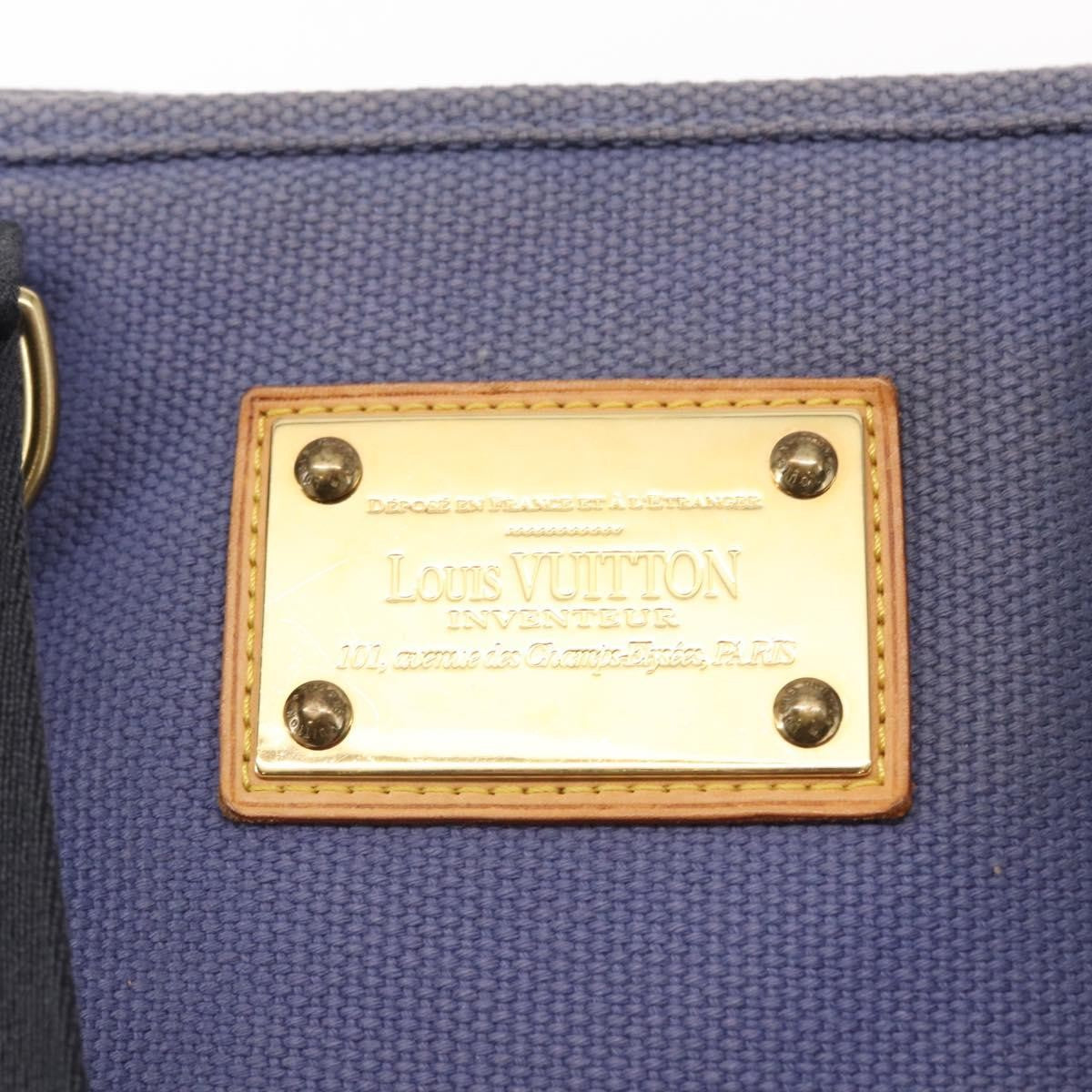 Louis Vuitton Antigua Tote Canvas Blue Canvas Tote Bag Bag (Pre-Owned)