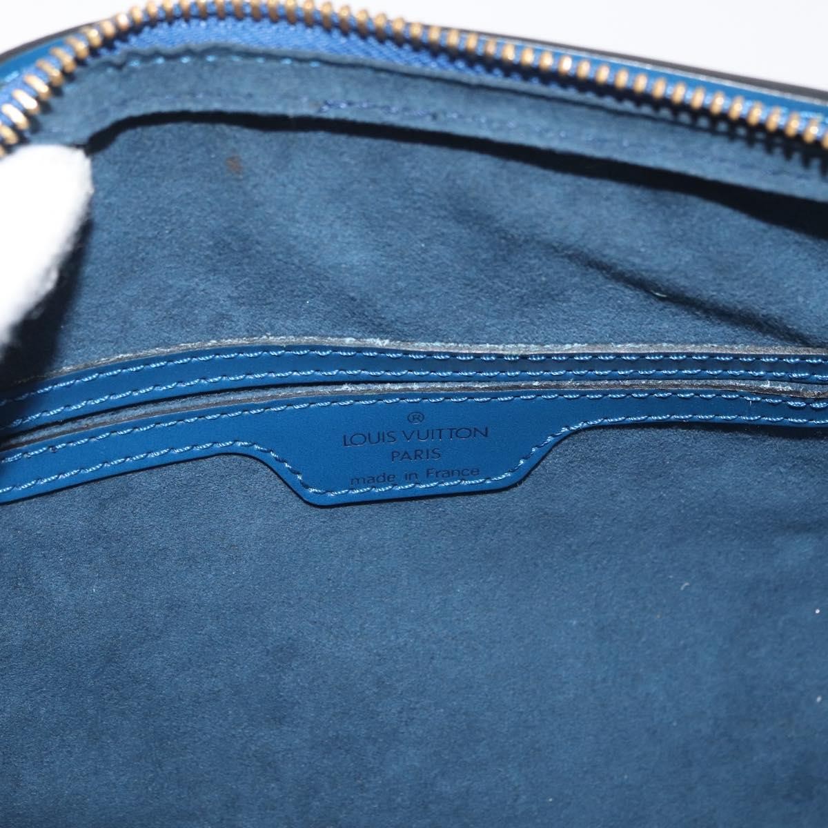 Louis Vuitton Soufflot Handbag Epi Leather Blue Leather Handbag (Pre-Owned)