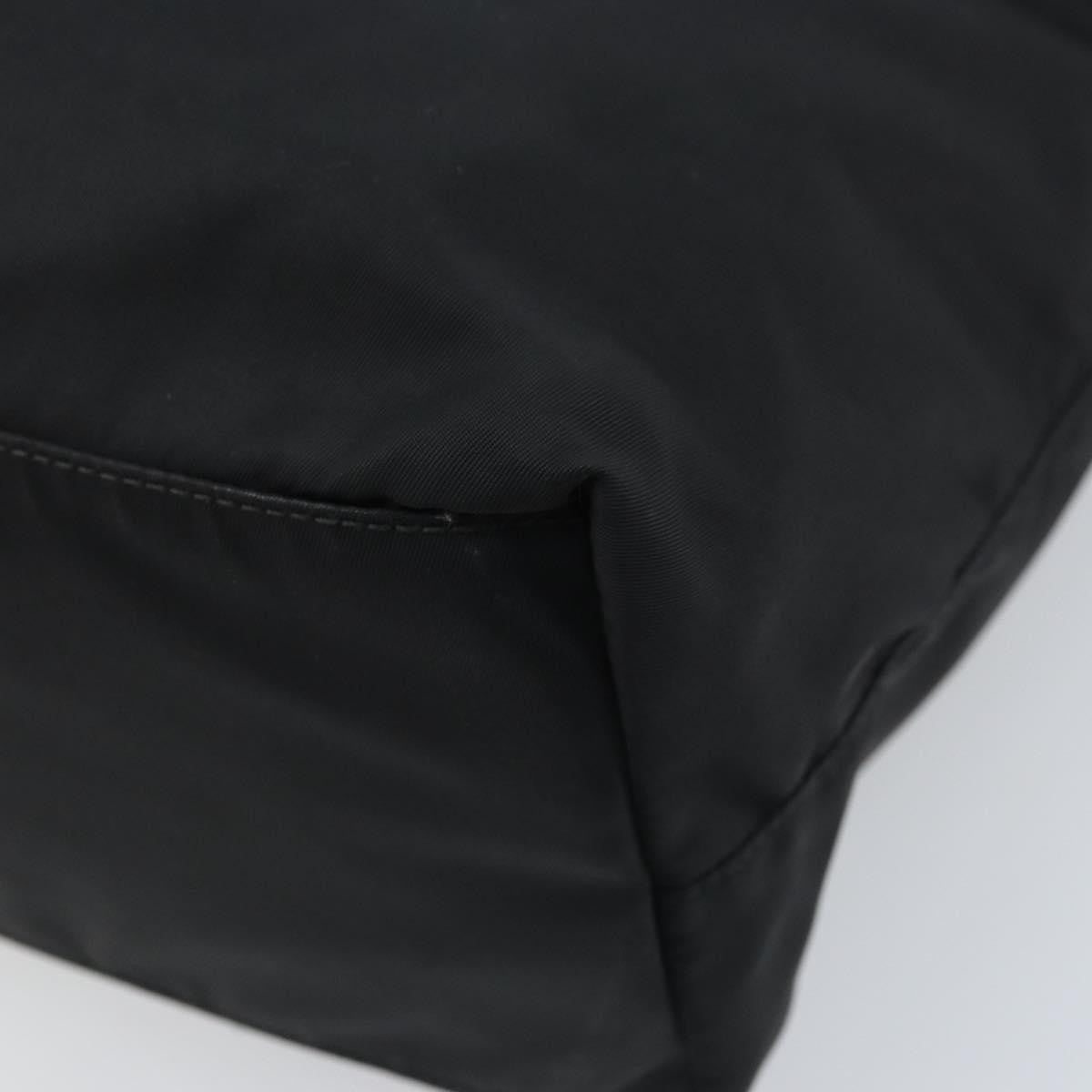 Prada Vintage Zip Tote Tessuto Black Nylon Tote Bag Bag (Pre-Owned)