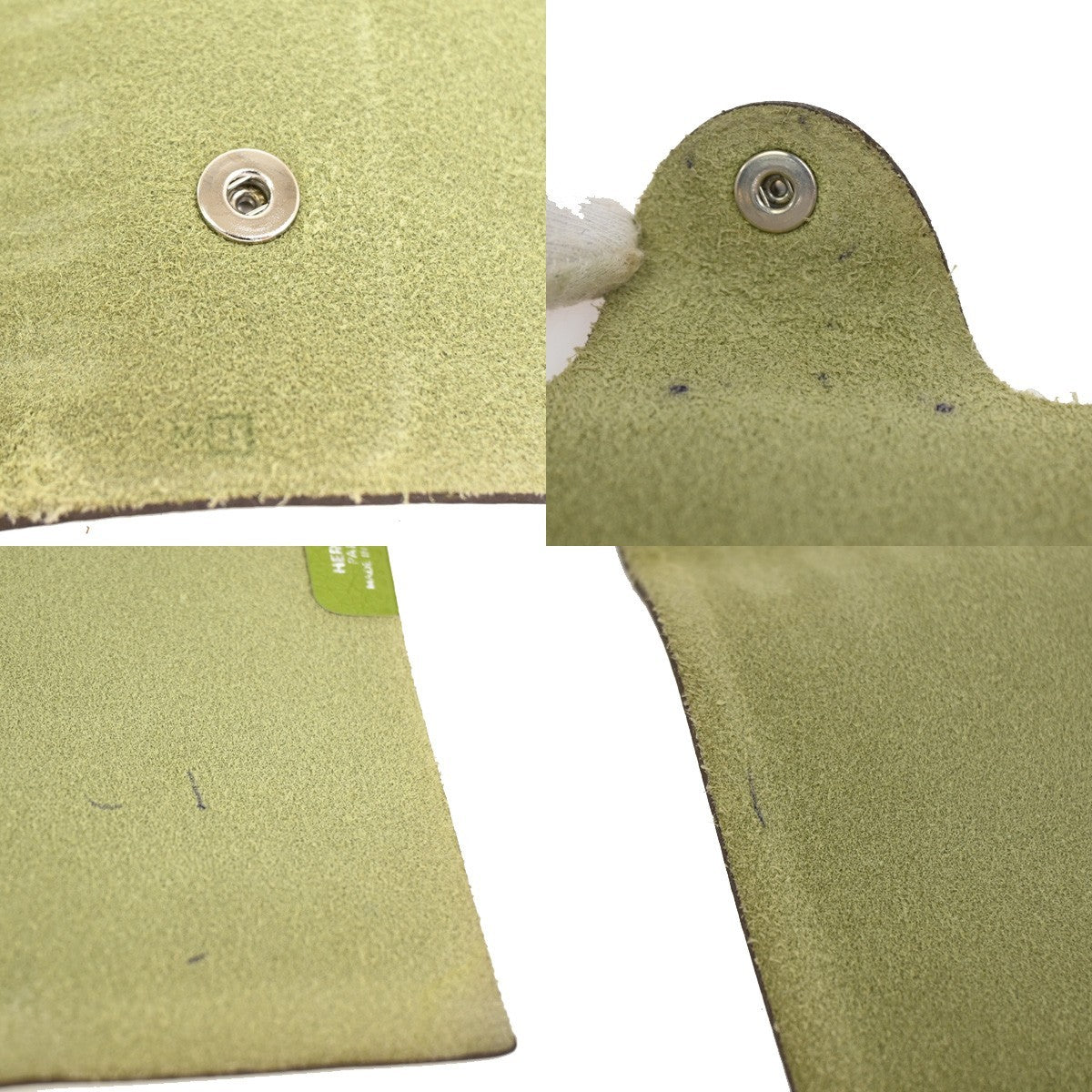 Hermes Ulysse Agenda Cover Leather Green Leather Wallets Accessory (Pre-Owned)