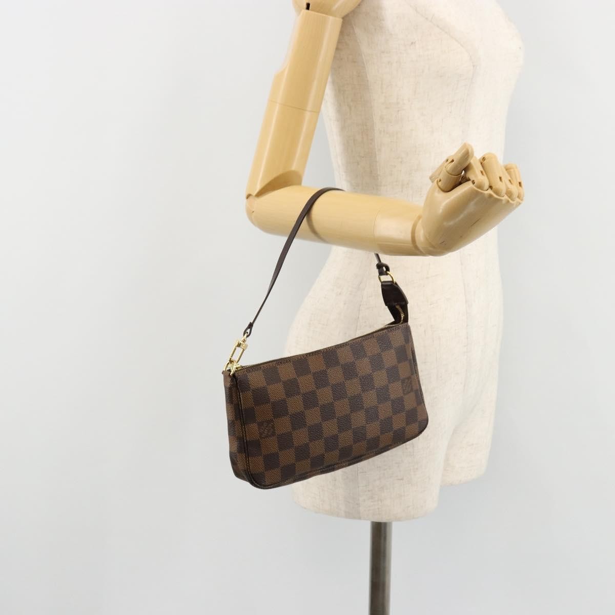 Louis Vuitton Pochette Accessoires Nm Damier Brown Canvas Clutche & Pouche Bag (Pre-Owned)