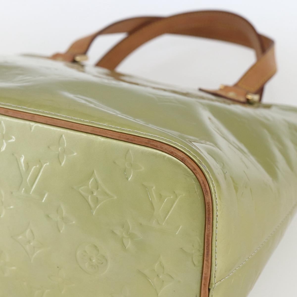 Louis Vuitton Houston Handbag Monogram Vernis Green Patent_Leather Tote Bag Bag (Pre-Owned)
