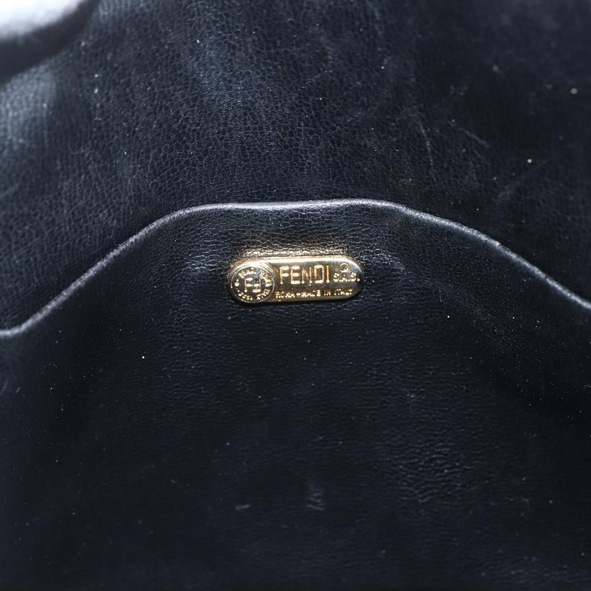 Fendi Vintage Shoulderbag Leather Black Leather Shoulder Bag Bag (Pre-Owned)