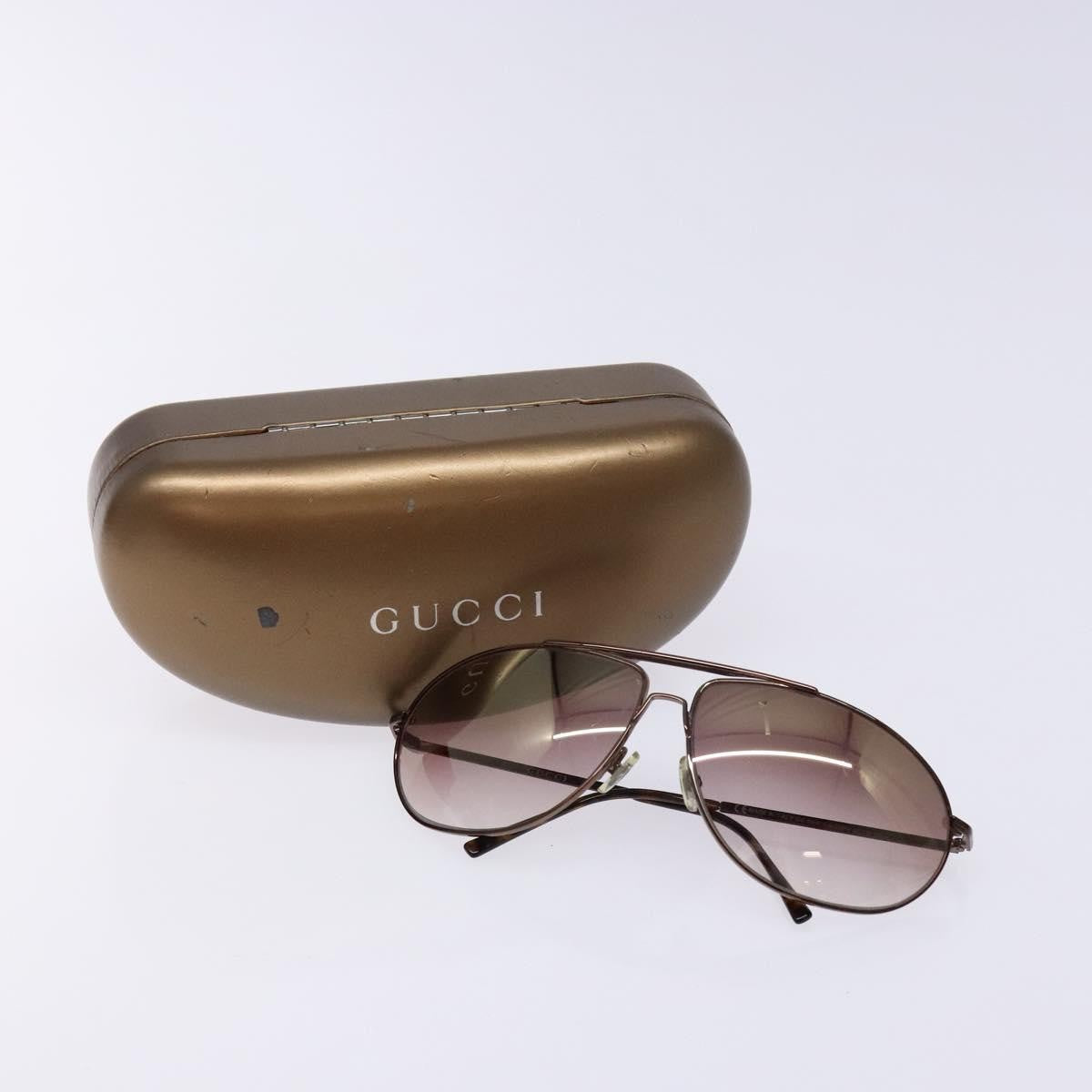 Gucci Eyewear Sunglasses Brown Metal Sunglasse Accessory (Pre-Owned)