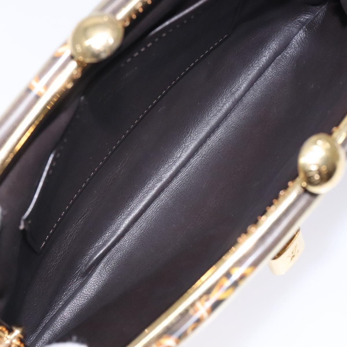 Louis Vuitton Charms Pochette Pvc Over Printed Silk Brown Canvas Clutche & Pouche Bag (Pre-Owned)