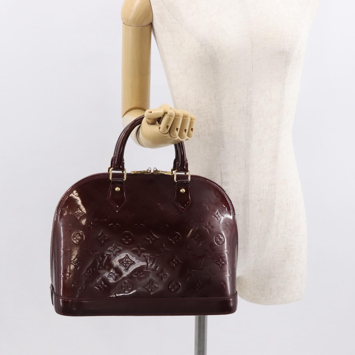 Louis Vuitton Alma Handbag Patent Leather Red Patent_Leather Handbag (Pre-Owned)