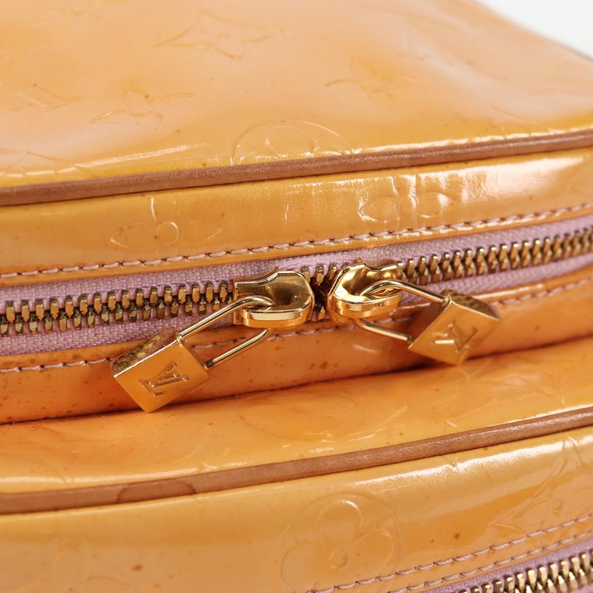 Louis Vuitton Wooster Handbag Monogram Vernis Beige Patent_Leather Bag (Pre-Owned)