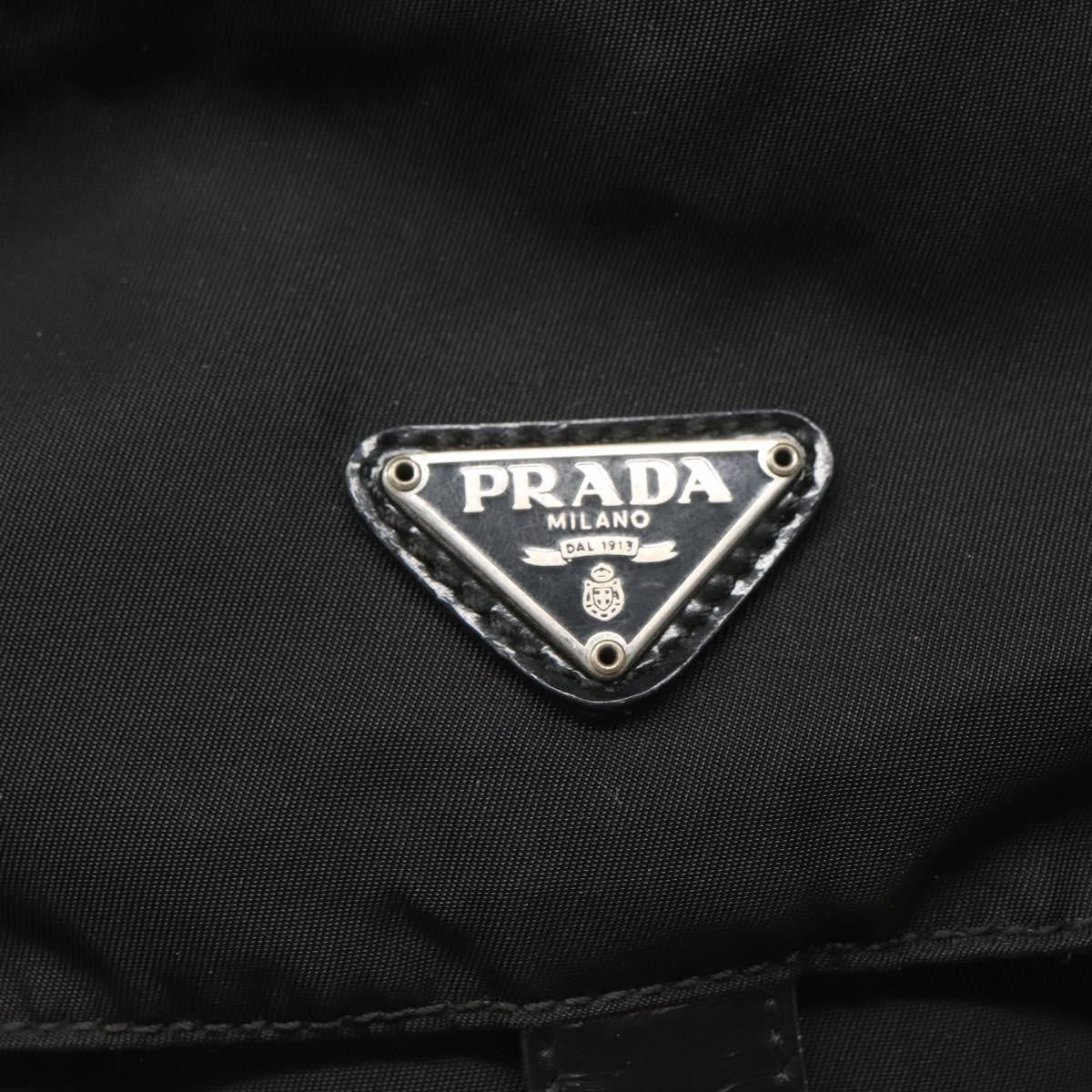 Prada Buckle Messenger Bag Tessuto Black Nylon Shoulder Bag Bag (Pre-Owned)