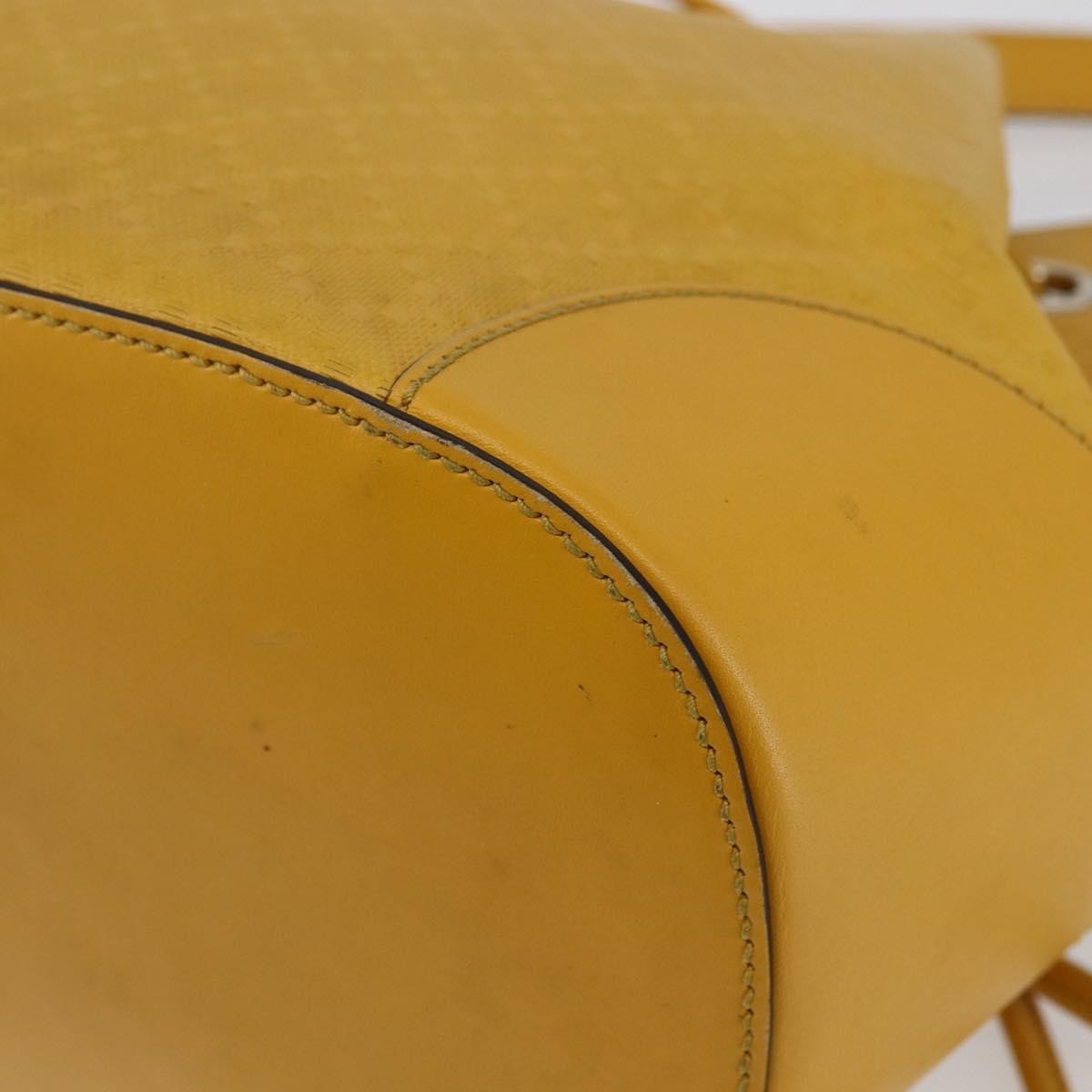 Gucci Bright Bucket Bag Diamante Leather Yellow Leather Shoulder Bag Bag (Pre-Owned)