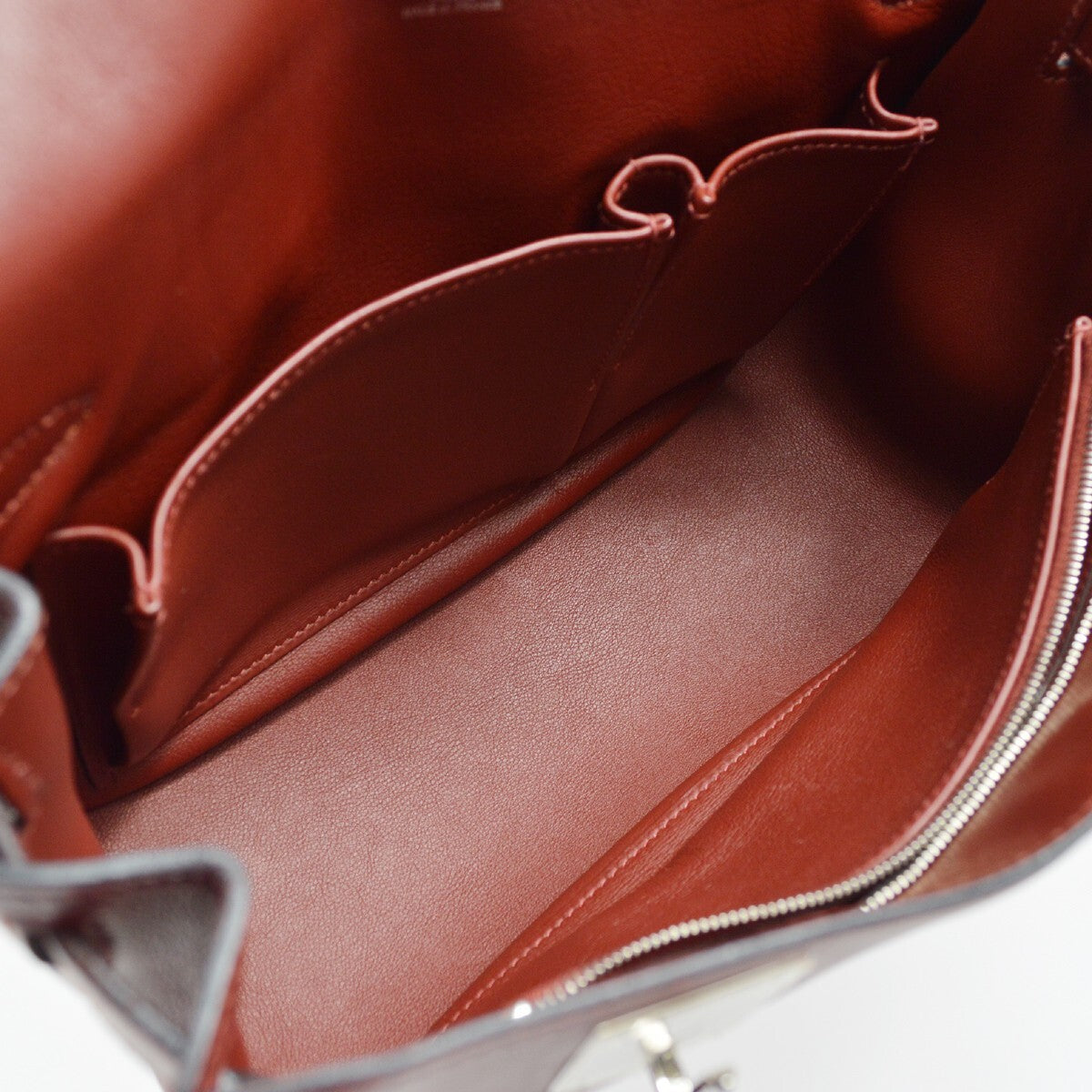 Hermes Jypsiere Bag Swift Burgundy Leather Shoulder Bag Bag (Pre-Owned)