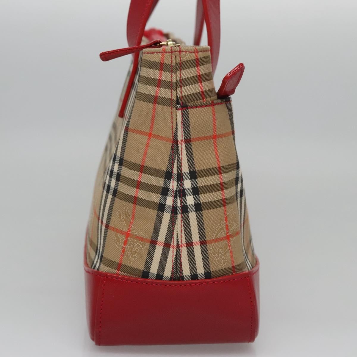 Burberry Nova Check Handbag Nova Check Canvas And Leather Beige Canvas Handbag (Pre-Owned)