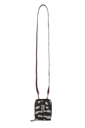 Dolce & Gabbana Elegant Purple Leather Bifold Wallet with Women's Strap