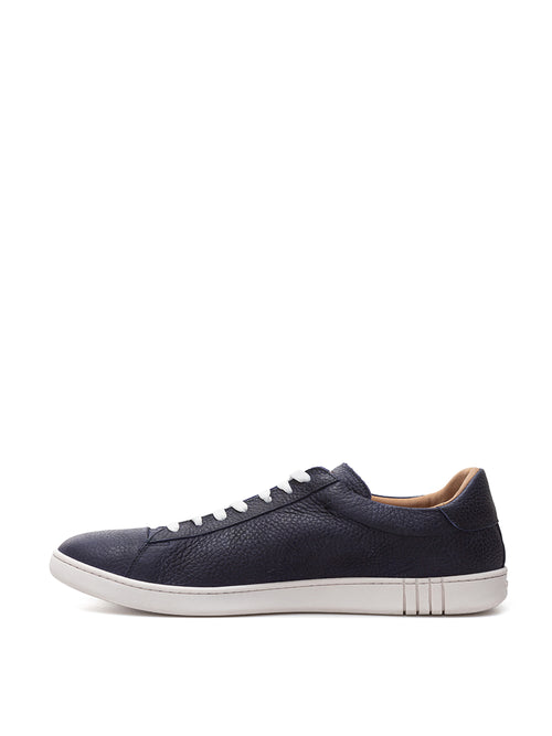 Bally Elegant Blue Leather Lace-Up Men's Sneakers