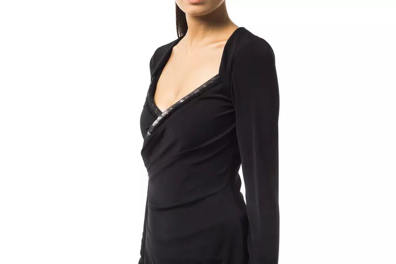 BYBLOS Elegant Long Sleeve Open Collar Women's Top