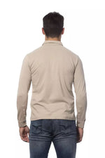 Verri Elegant Beige Regular Fit Cotton Men's Shirt