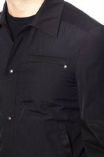 Verri Sleek Black Cotton Blend Bomber Men's Jacket