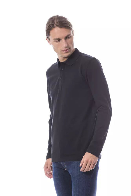 Verri Elegant Embroidered Long Sleeve Polo Men's Shirt