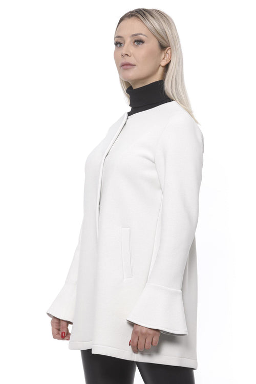 19V69 Italia White Neoprene Jacket &amp; Women's Coat