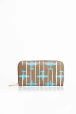 Trussardi Elegant Striped Zip Leather Women's Wallet