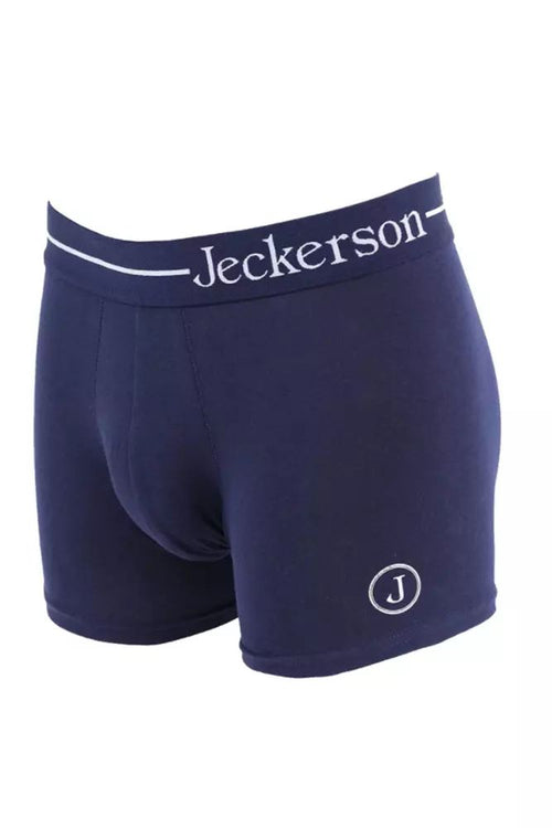 Jeckerson Elastic Monochrome Boxer with Logo Side Men's Print