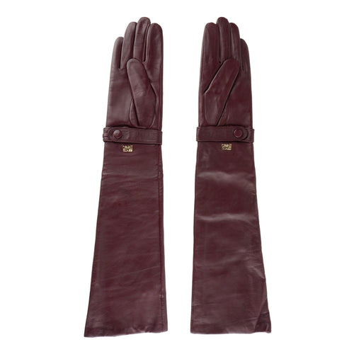 Cavalli Class Elegant Lambskin Leather Gloves In Radiant Women's Pink