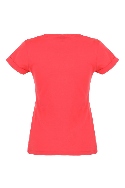 Imperfect Chic Pink Cotton Logo Tee for Women's Women