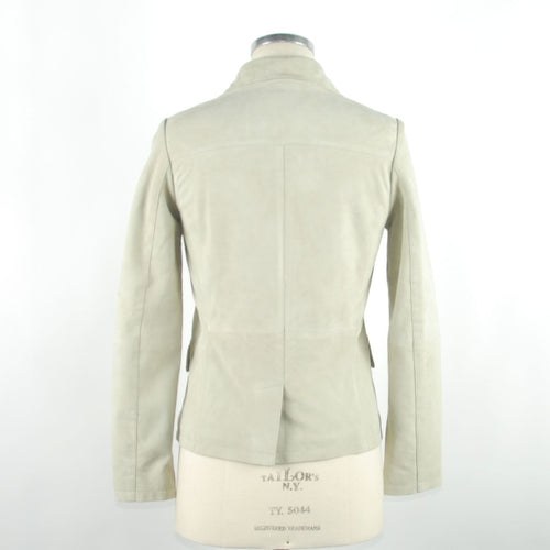 Emilio Romanelli Chic White Leather Jacket by Emilio Women's Romanelli