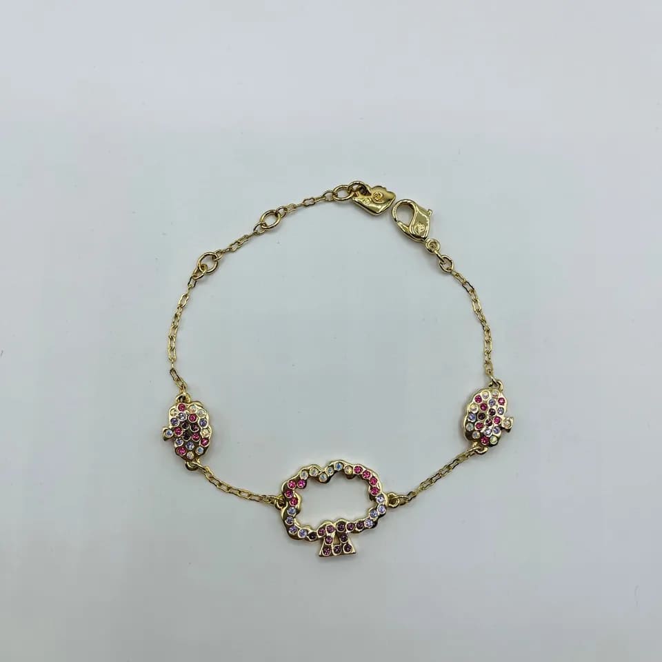 Swarovski Women's Jeweled Pink and White Tree Bracelet