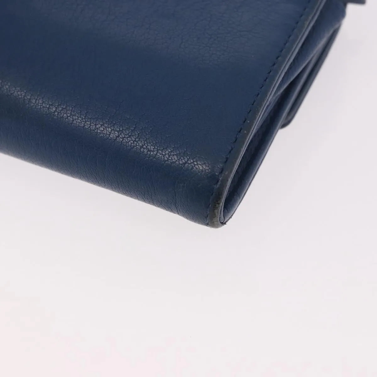 Chanel Lucky Clover Long Flap Wallet Leather Blue Leather Wallets Accessory (Pre-Owned)
