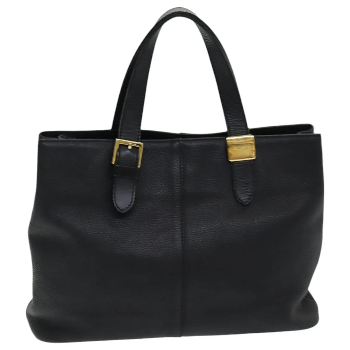 Burberry Vintage Leather Black Leather Handbag (Pre-Owned)