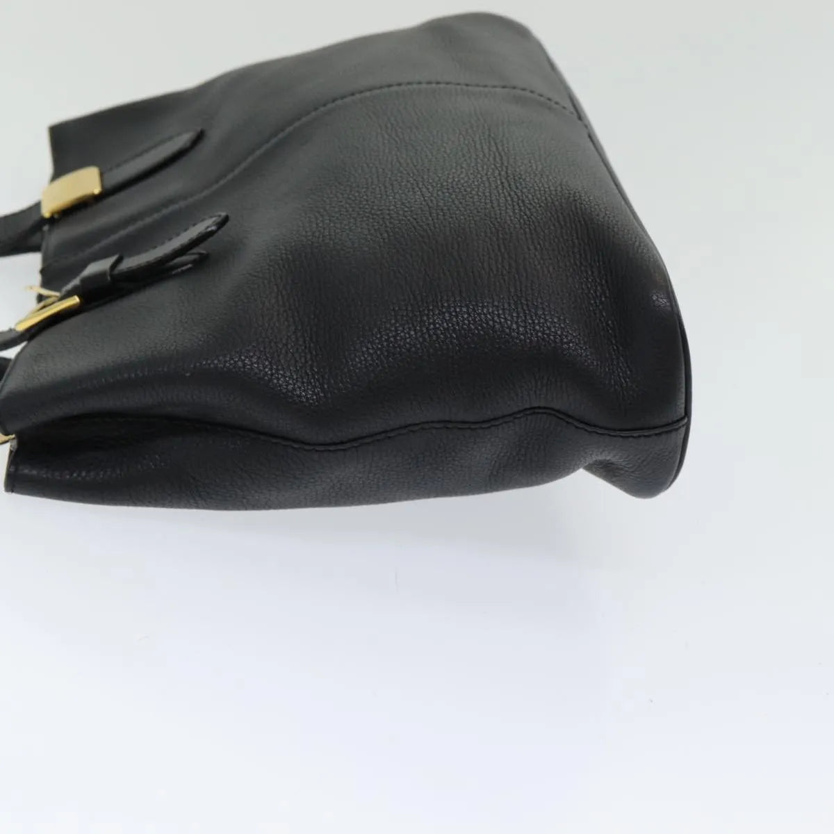 Burberry Vintage Leather Black Leather Handbag (Pre-Owned)