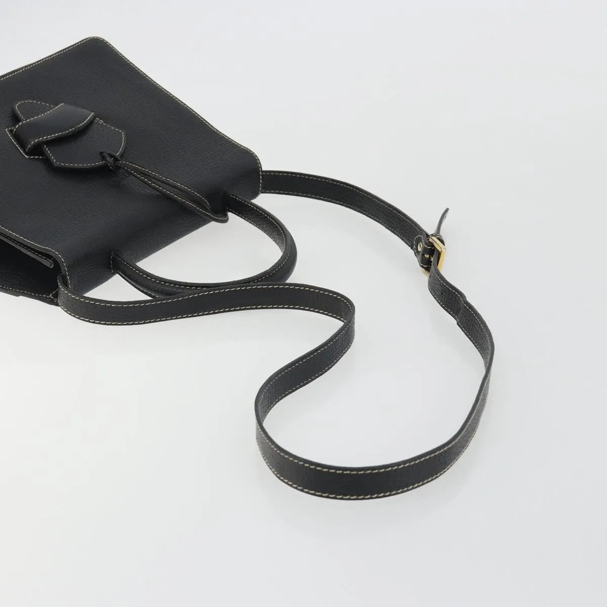 Loewe Barcelona Top Handle Leather Black Leather Handbag (Pre-Owned)
