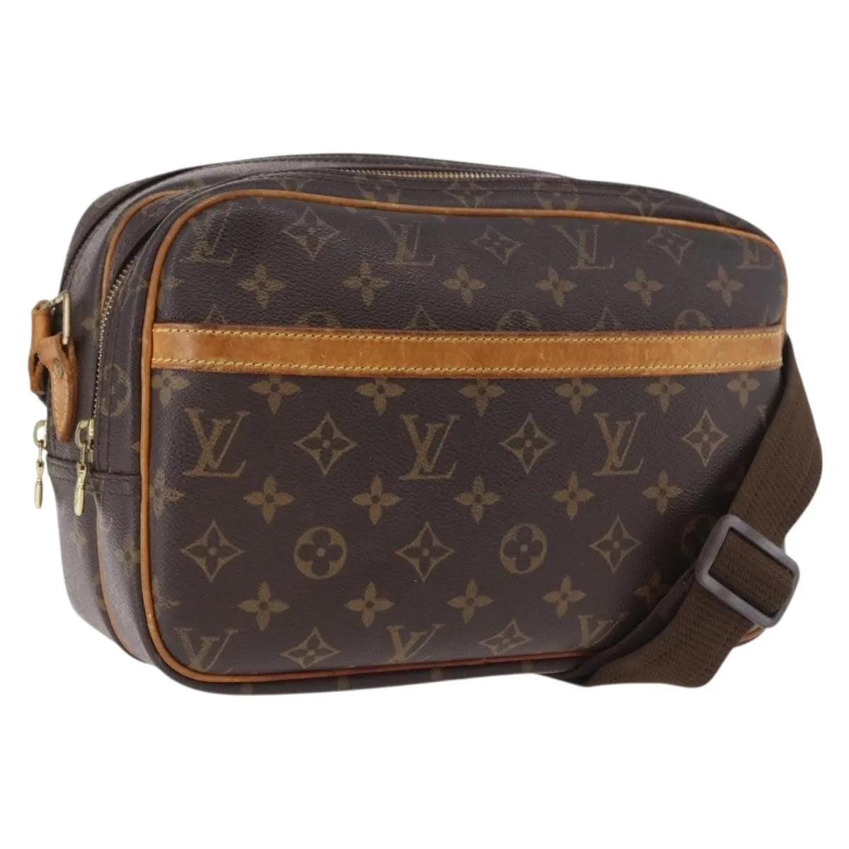 Louis Vuitton Reporter Monogram Brown Canvas Shoulder Bag Bag (Pre-Owned)