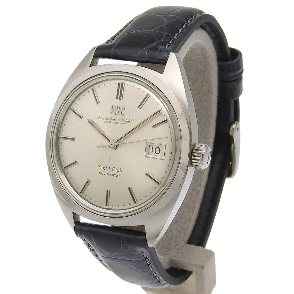 Iwc Schaffhausen Yacht Club Stainless Steel And Leather Watch (Pre-Owned)