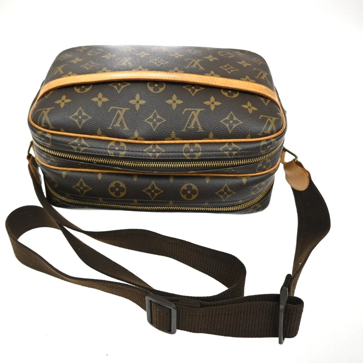 Louis Vuitton Reporter Monogram Canvas Brown Canvas Shoulder Bag Bag (Pre-Owned)