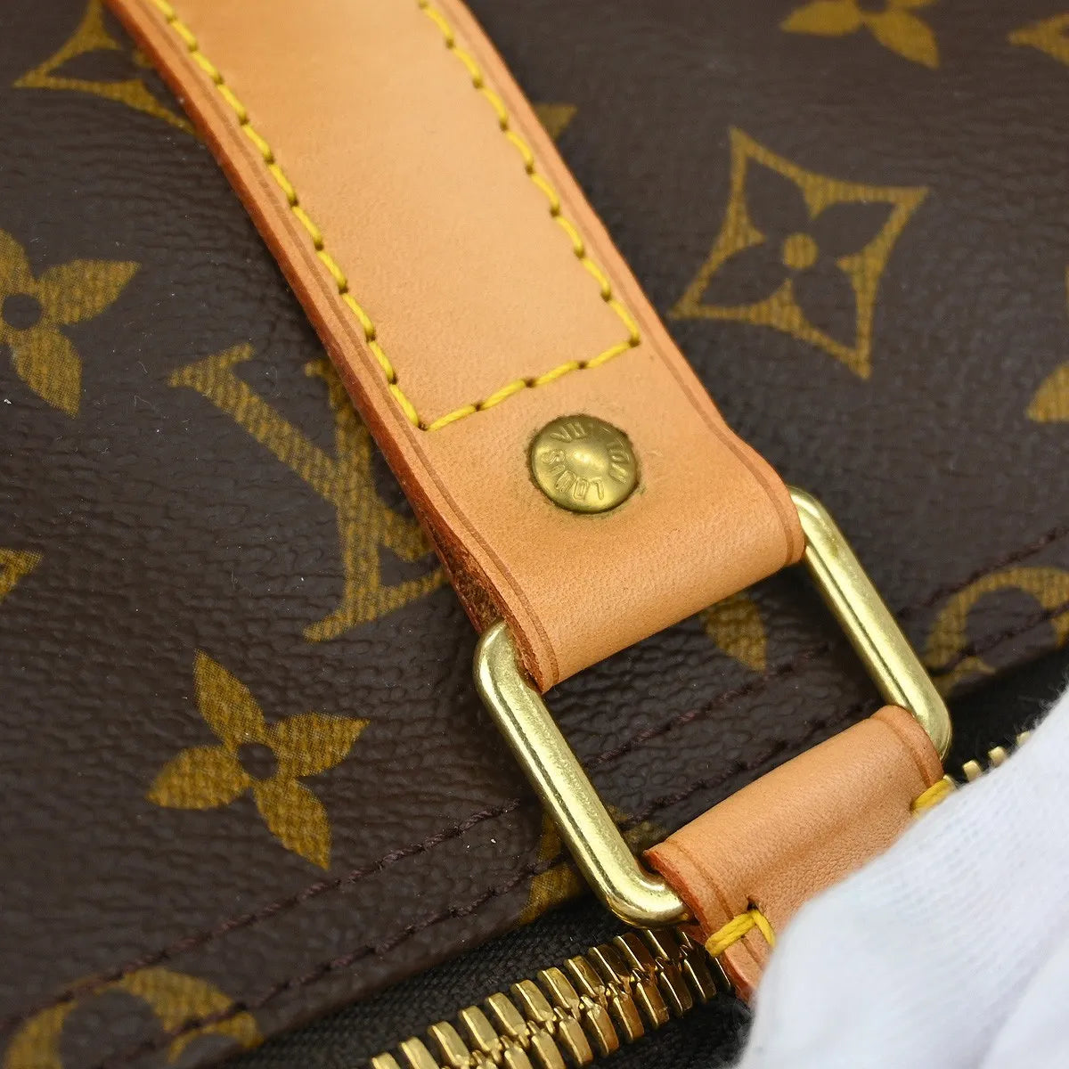 Louis Vuitton Keepall Bag Monogram Canvas Brown Canvas Travel Bag Bag (Pre-Owned)
