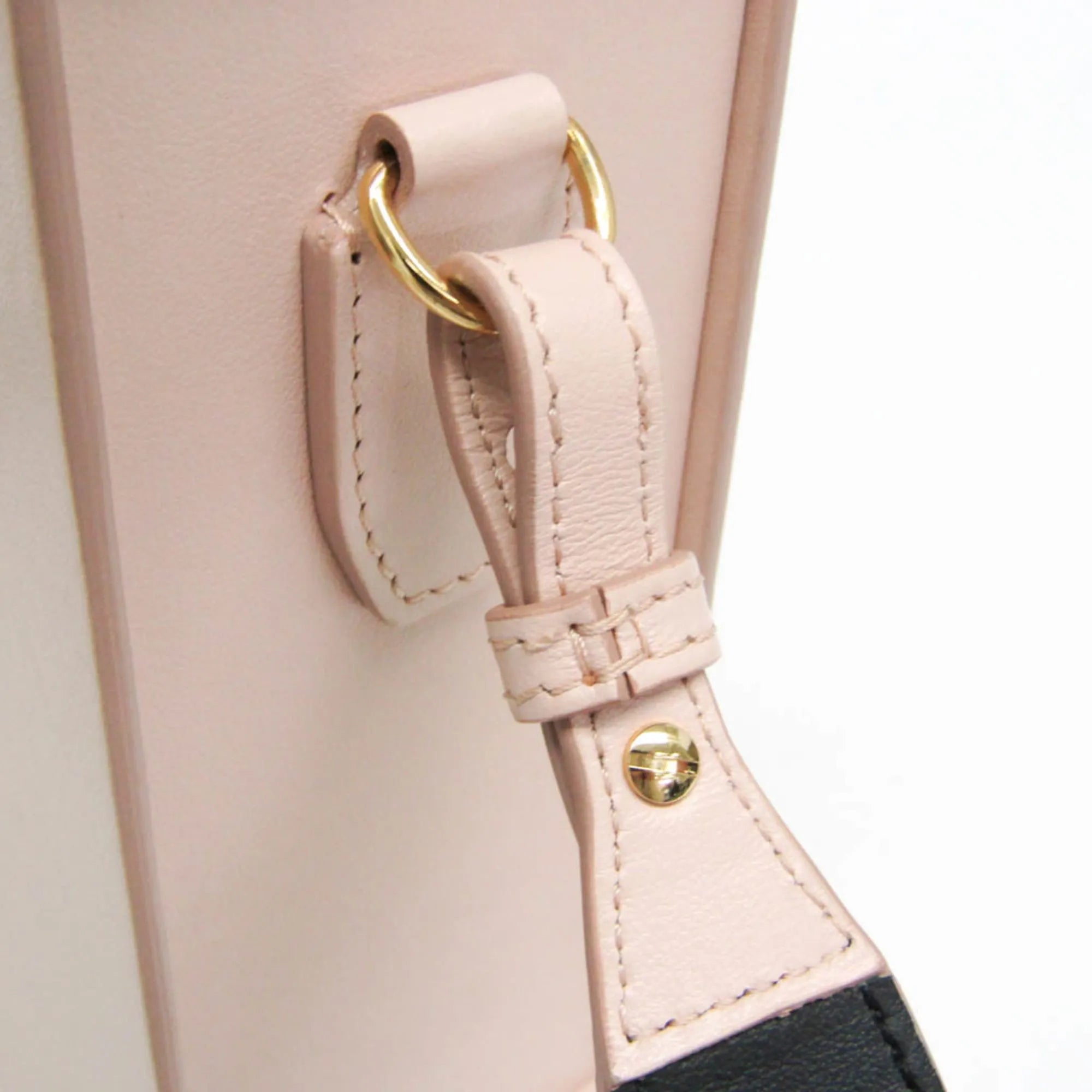 Fendi Logo Vertical Box Leather Pink Leather Shoulder Bag Bag (Pre-Owned)