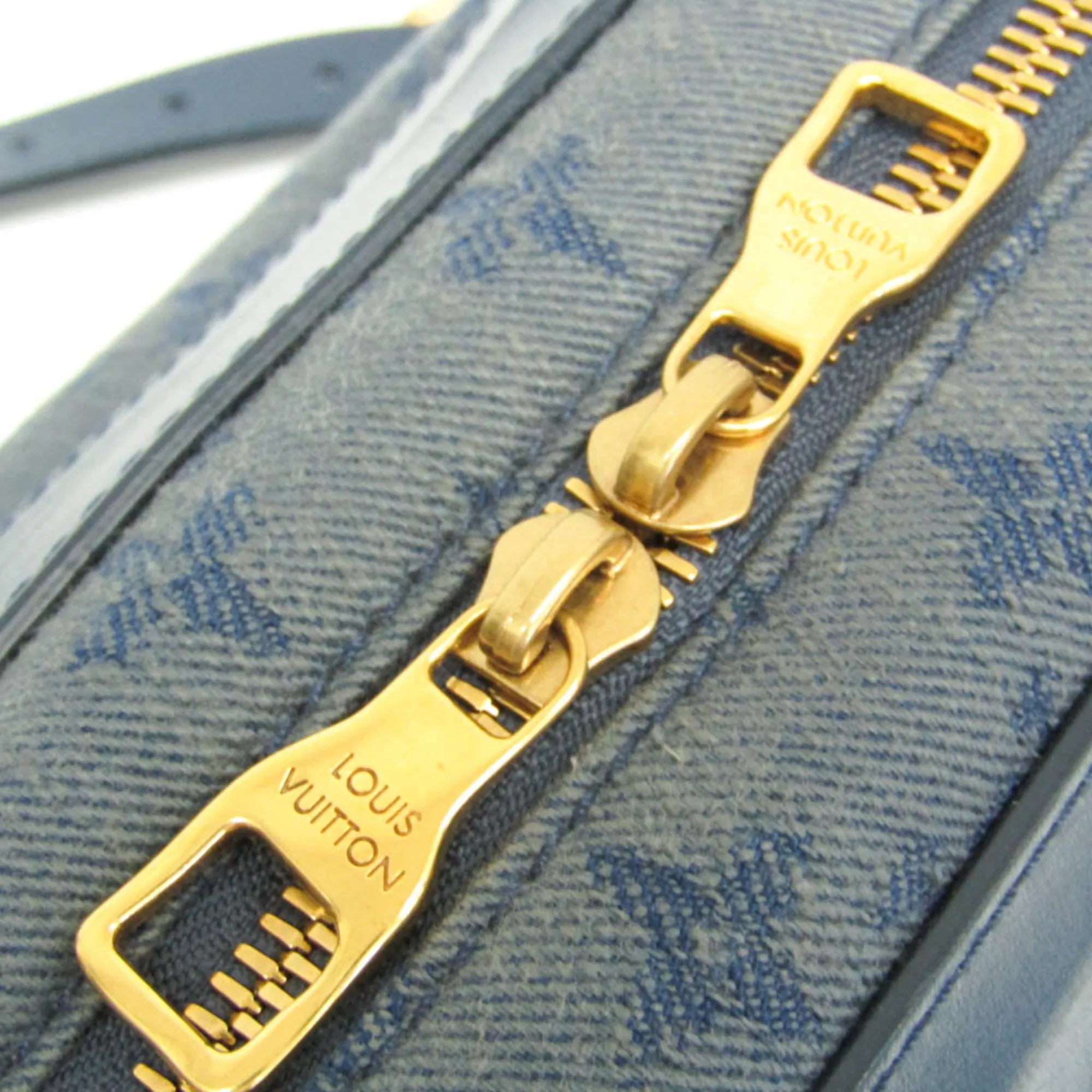 Louis Vuitton Soft Trunk Monogram Denim Blue Denim_Jeans Shoulder Bag Bag (Pre-Owned)
