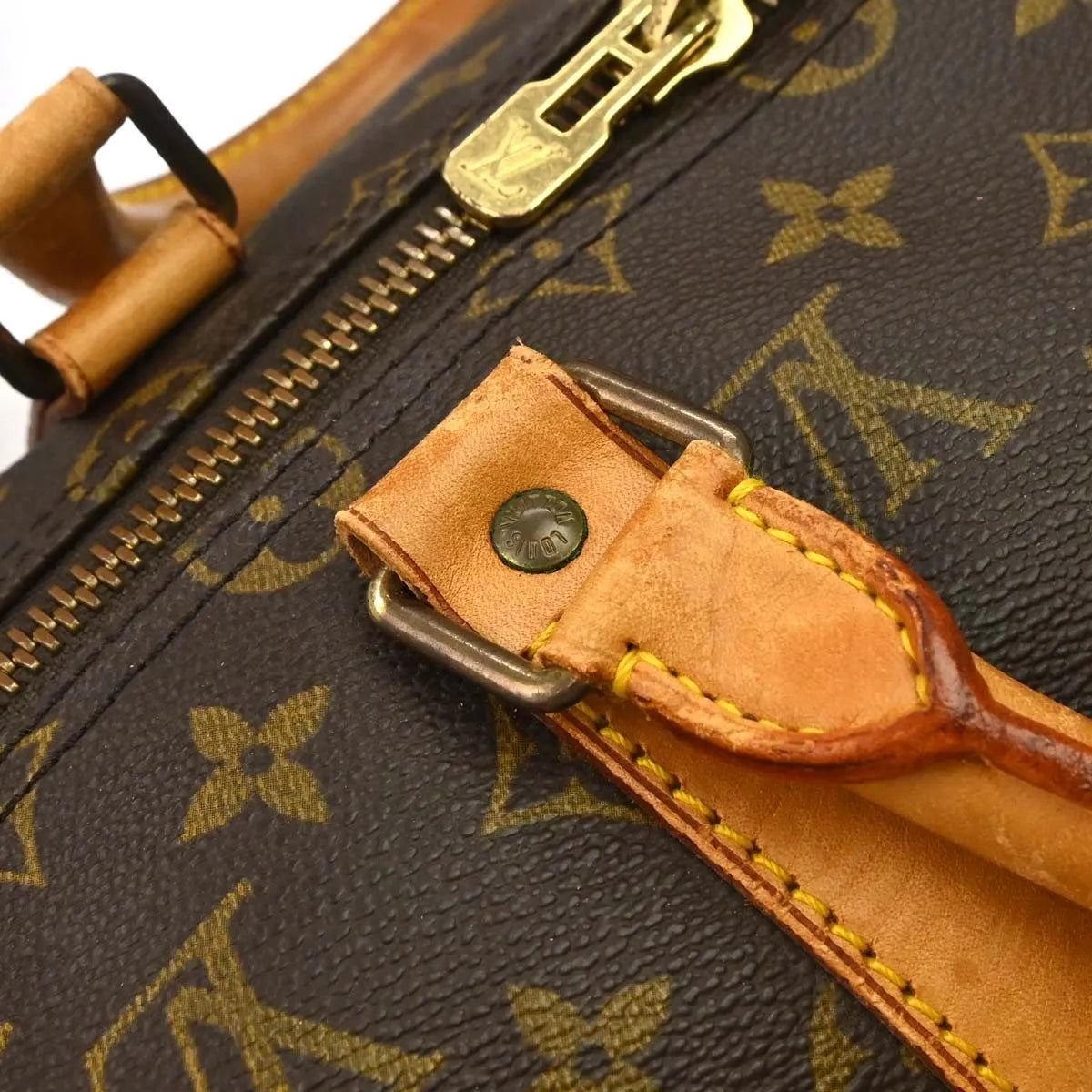 Louis Vuitton Keepall Bag Monogram Canvas Brown Canvas Travel Bag Bag (Pre-Owned)