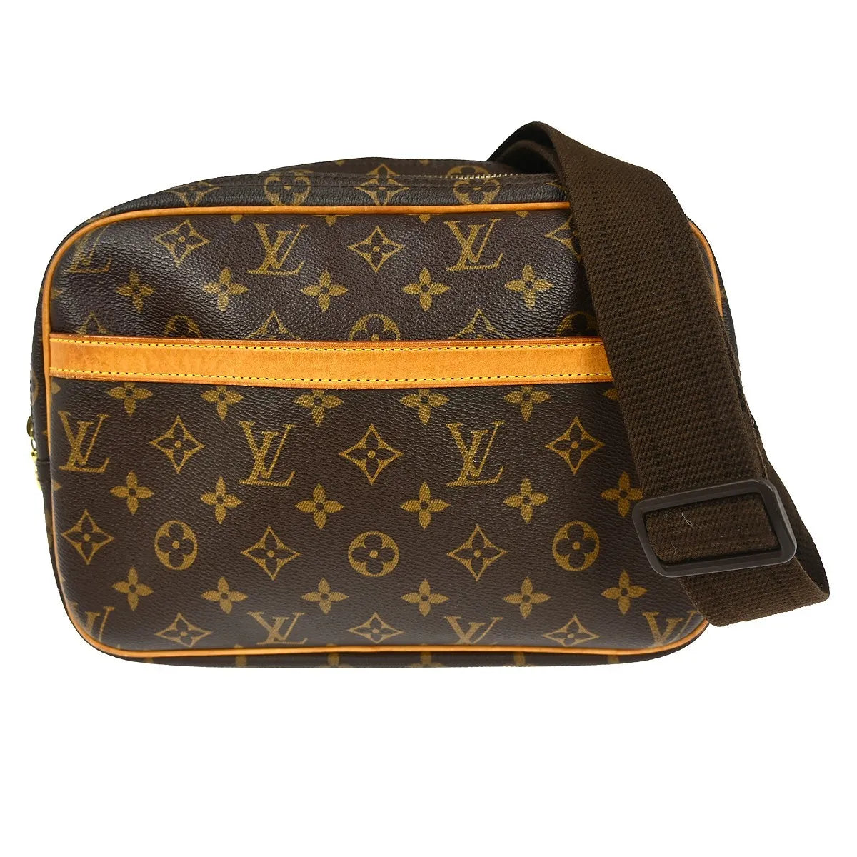 Louis Vuitton Reporter Monogram Canvas Brown Canvas Shoulder Bag Bag (Pre-Owned)