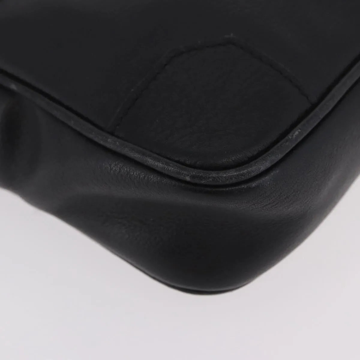 Celine Vintage Zip Wristlet Clutch Leather Black Leather Clutche & Pouche Bag (Pre-Owned)
