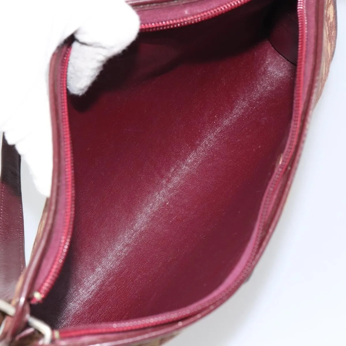 Christian Dior Vintage Trotter Canvas Red Canvas Shoulder Bag Bag (Pre-Owned)