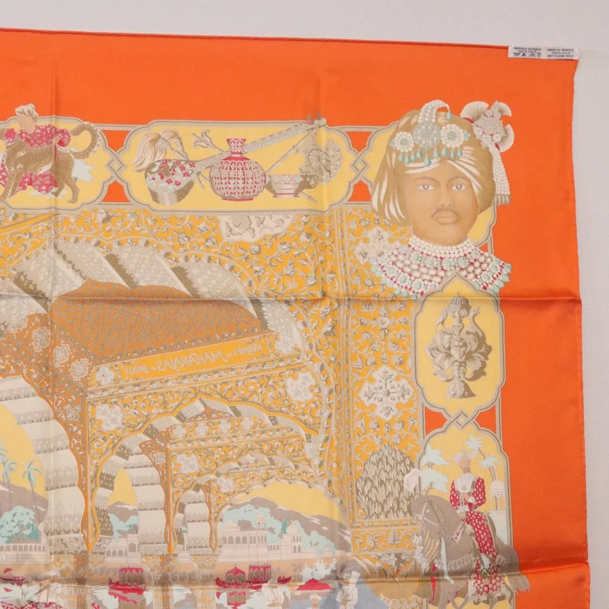 Hermes Carré 90 Silk Multicolor Orange Silk Scarve & Shawl Accessory (Pre-Owned)
