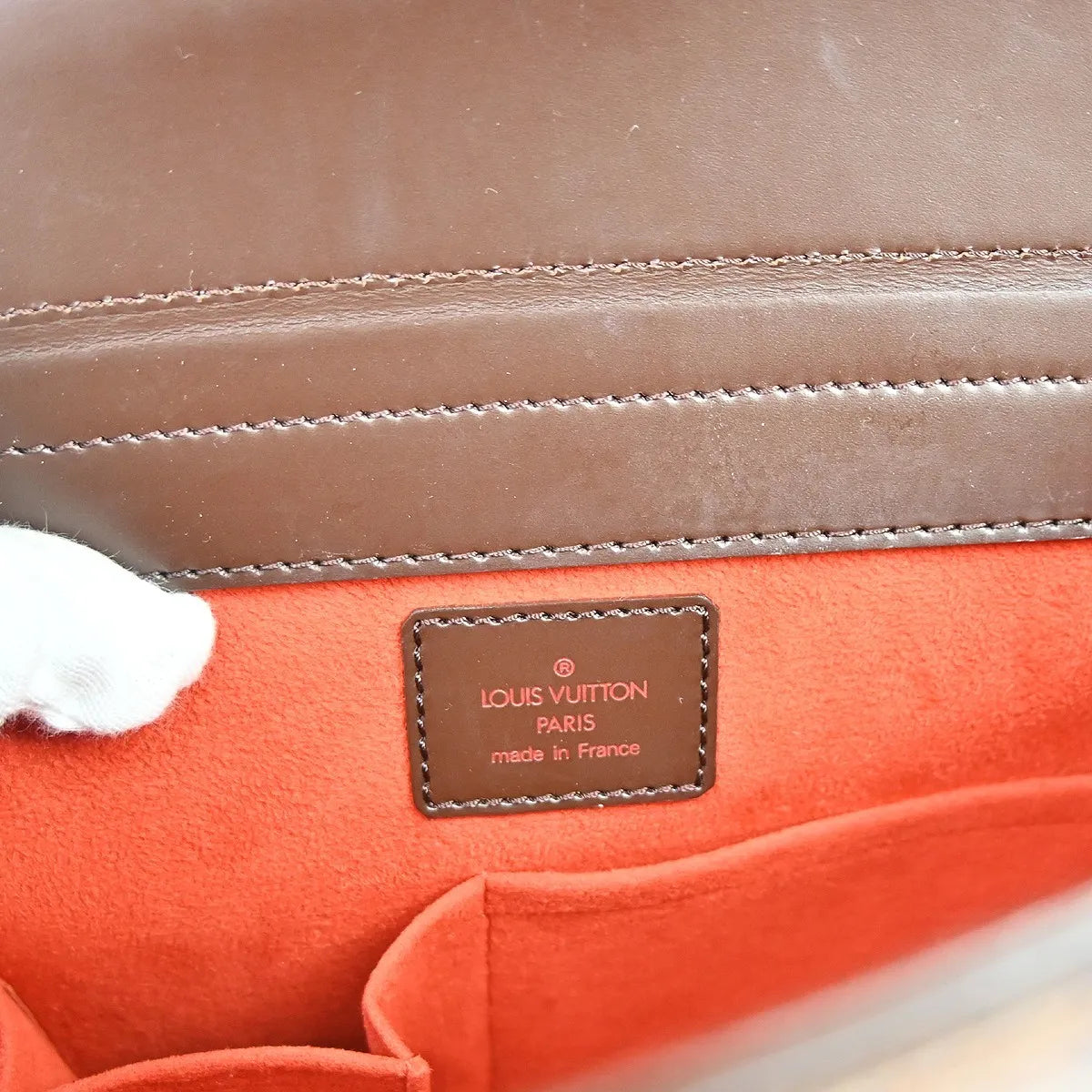 Louis Vuitton Sarria Damier Ebene Brown Canvas Handbag (Pre-Owned)