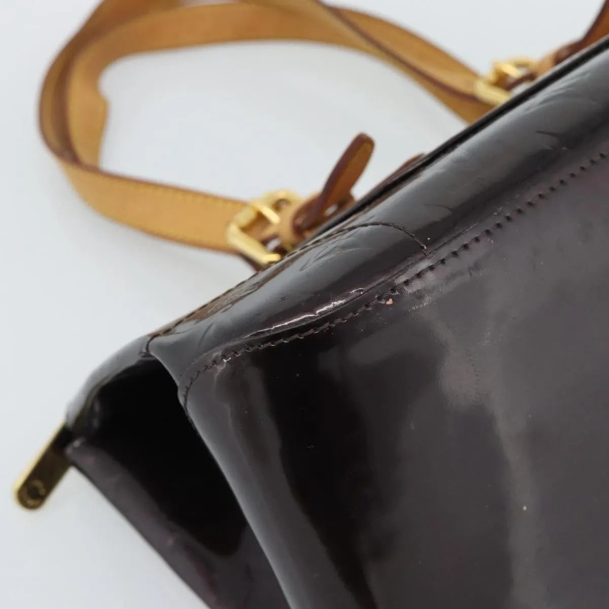 Louis Vuitton Rosewood Avenue Handbag Monogram Brown Patent_Leather Handbag (Pre-Owned)